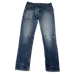 Levi's 511 Jeans Mens 30 x 30 Blue Denim Cotton Distressed Mid-Rise Straight Leg
